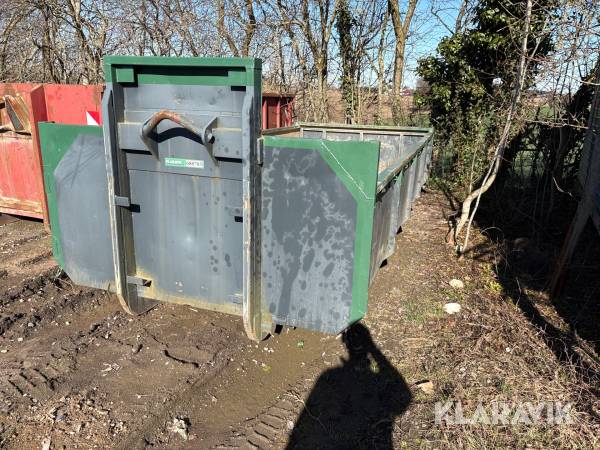 Åben container med kroghejs