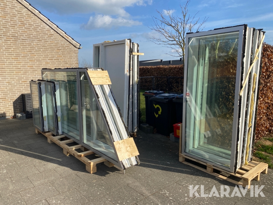 Træ/alu Vinduer Velfac thermoruder - 2 lags - 19 styk