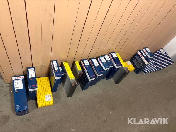 Lot af blandede luftfiltre til biler