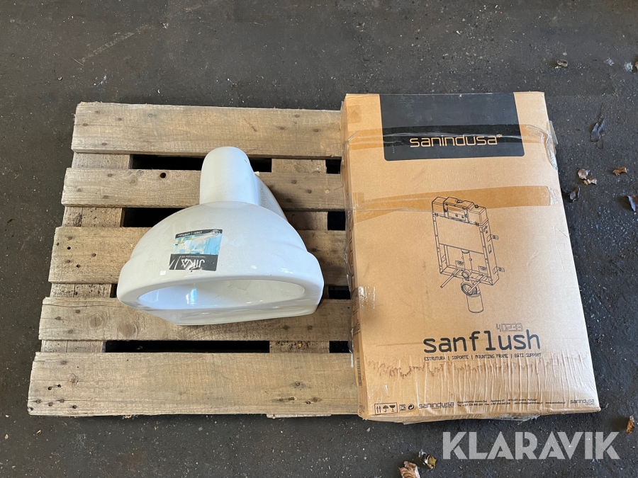 Toilet + indbygningscisterne Sanindusa + Jika Sanflush 40233