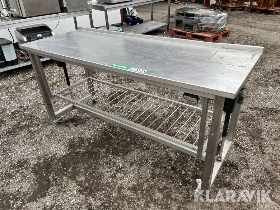 Køkken bord hæve/sænke Rustfri 187x70cm