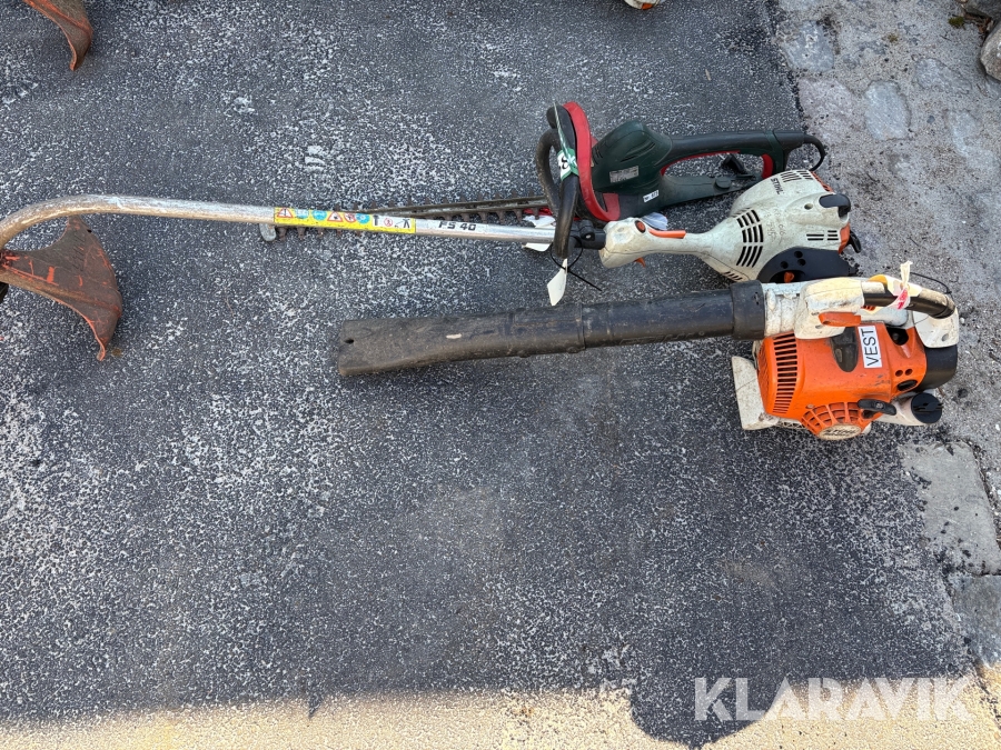 Løvblæser, hækkeklipper og græstrimmer STIHL,metabo