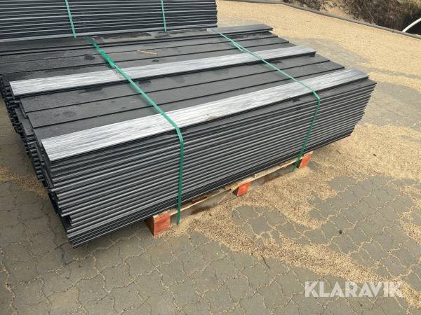 Terrassebrædder Kirkedal Komposit, sort og grå 100 styk