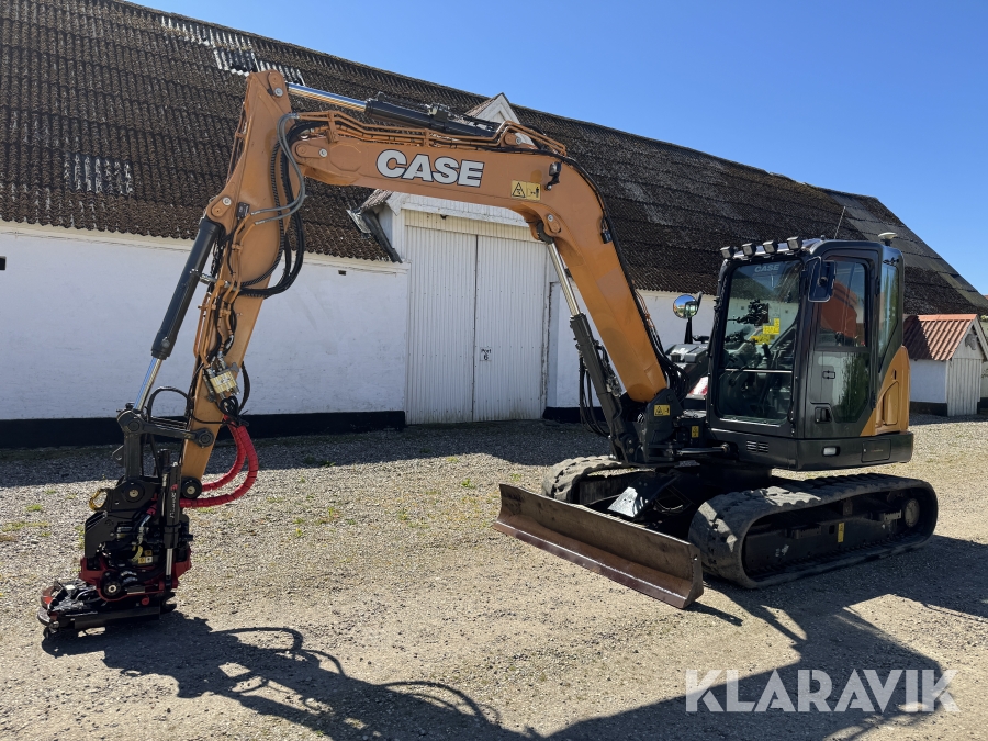 Gravemaskine Case CX90D med rototilt og 3D maskinstyring