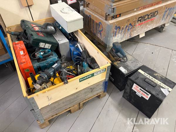 Stort lot elværktøj Makita, Bosch, Metabo, Milwaukee, Eibenstock Div. m.fl.