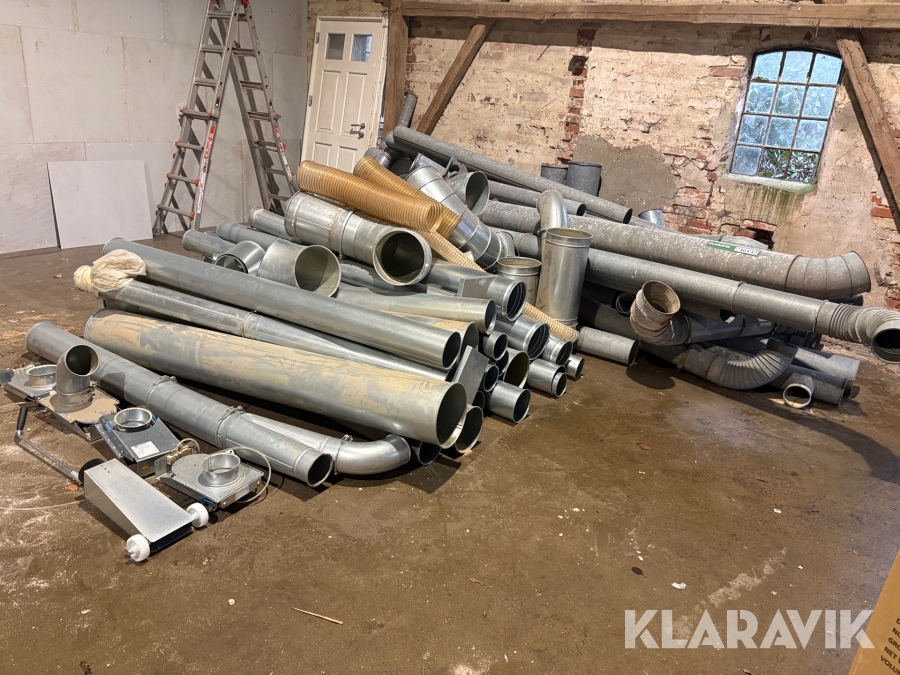 Assorteret rør med 4 automatiske luftspjæld