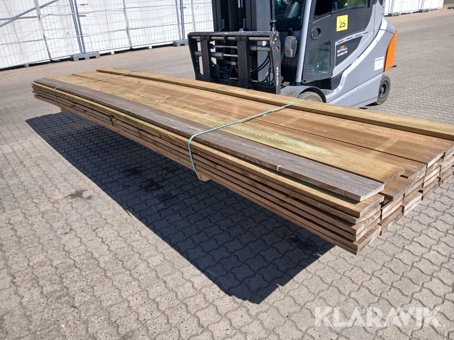 Tryimprægneret brædder 25x175mm 39 styk