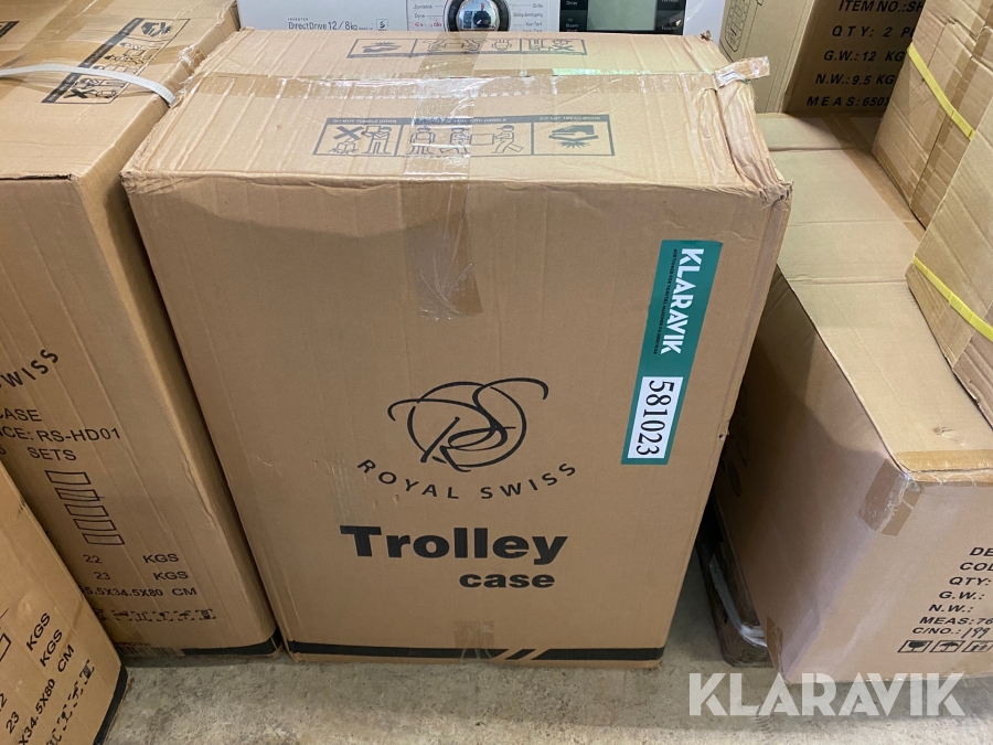 Kuffertsæt Royal Swiss Trolley case 5 stk. kufferter