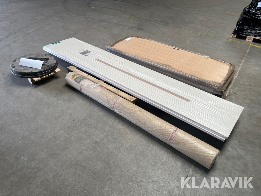 Bordplader, dørblade og linoleum Wallmann, Safco og Forbo, lot