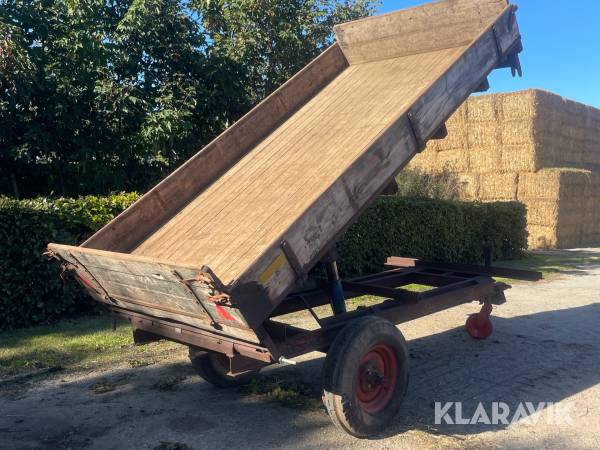 Tipvogn med hydraulisk 3-vejs tip og støtteben 3 tons
