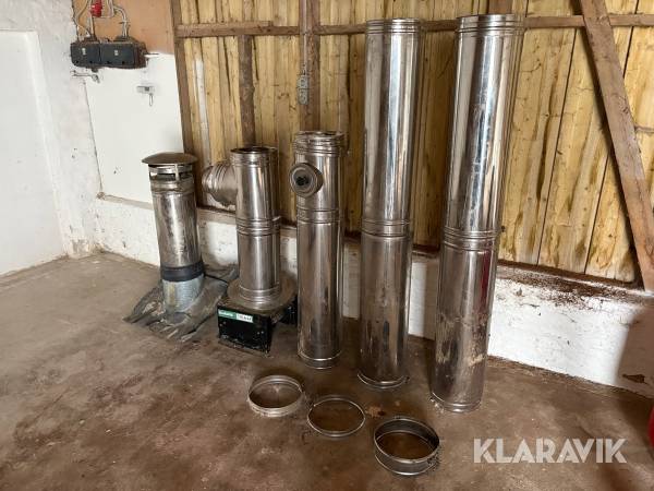 Rustfri isoleret skorsten Ø180