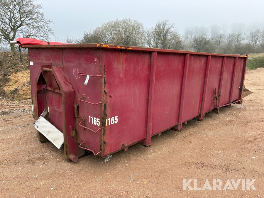 Kroghejscontainer med rullepresenning