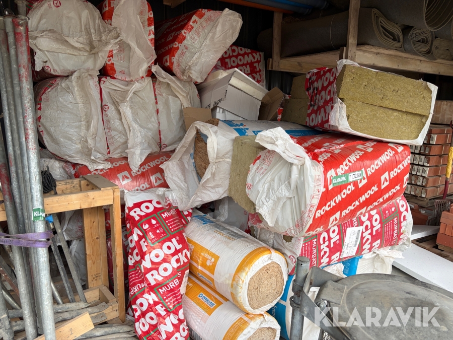 Murebatts Rockwool - blandet lot cirka 30 styk