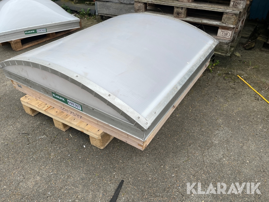 Ovenlys kuppel Optilite med karm