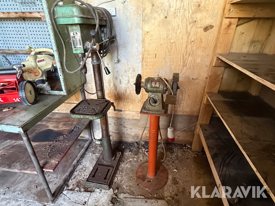 Søjleboremaskine + bænksliber