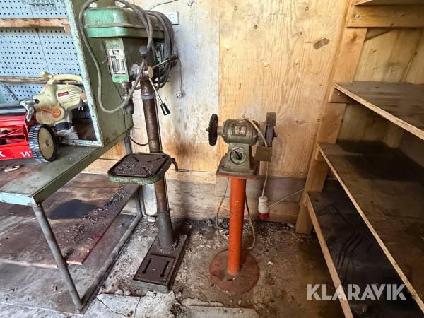 Søjleboremaskine + bænksliber