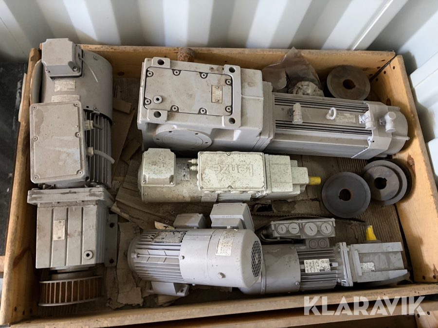 Lot - El-motorer og gear