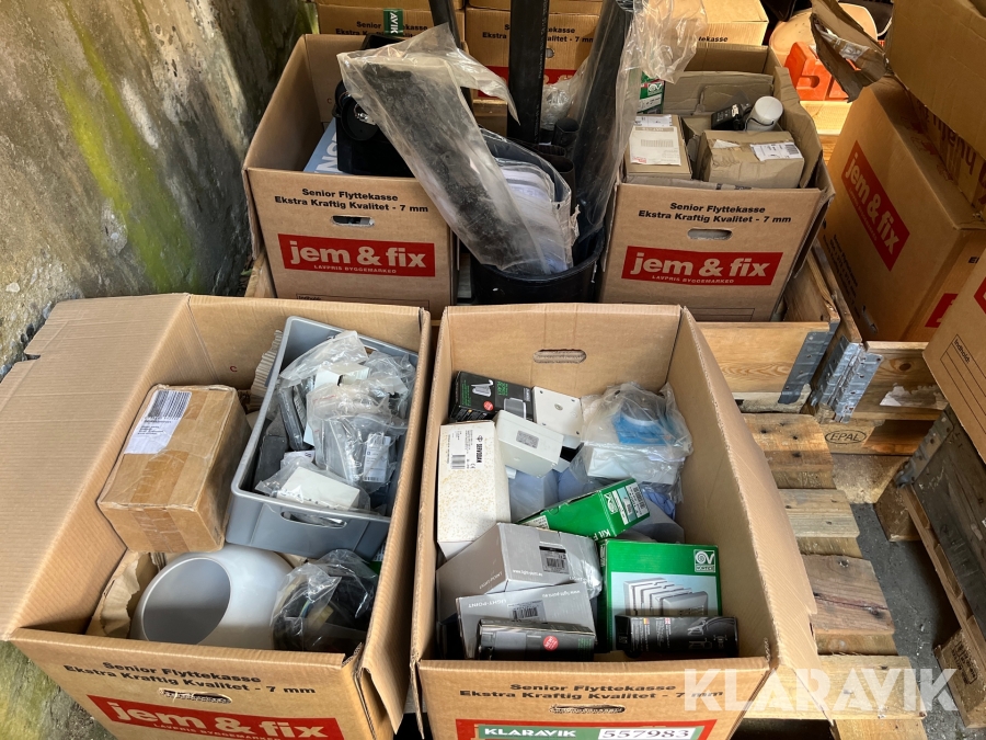 Blandet el udstyr 6 kasser