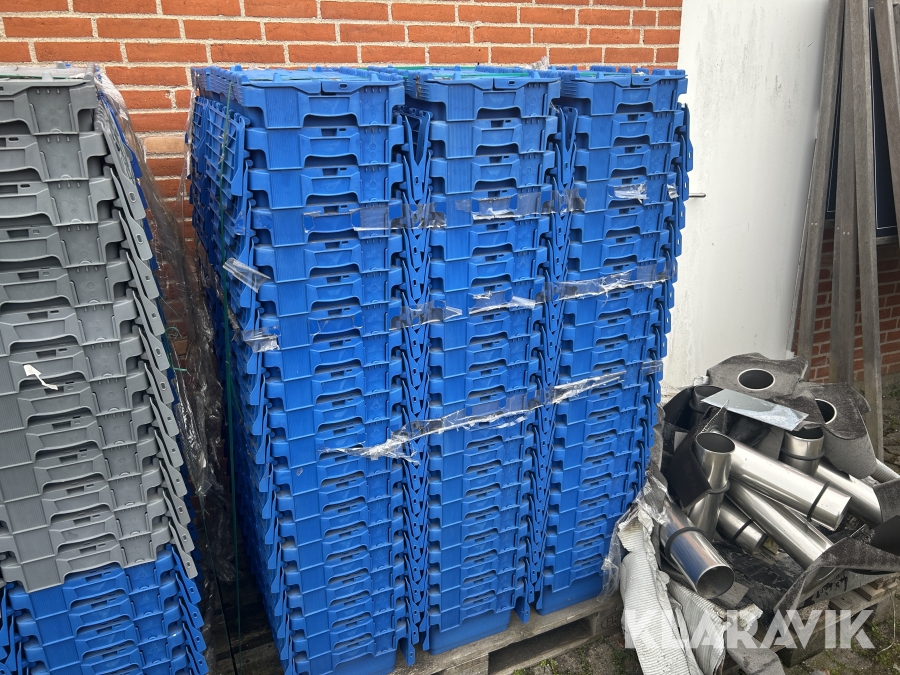 Plastkasser Med indbygget låg, 120 styk
