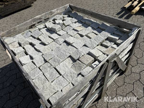 Chaussesten lysgrå 9 x 9 x 5 cm ca. 800 styk.