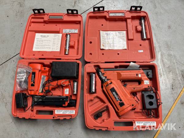 Dykkerpistol og sømpistol Paslode Impulse 250 og 325 2 maskiner