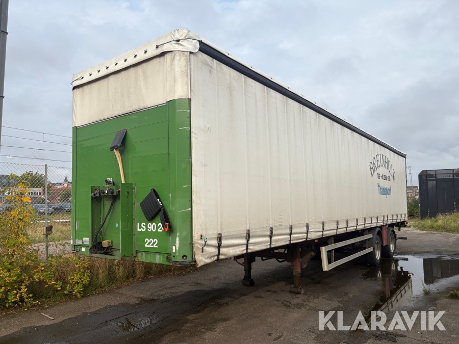 Gardintrailer HRD City 35.000 kg med løftebagsmæk, 2-akslet