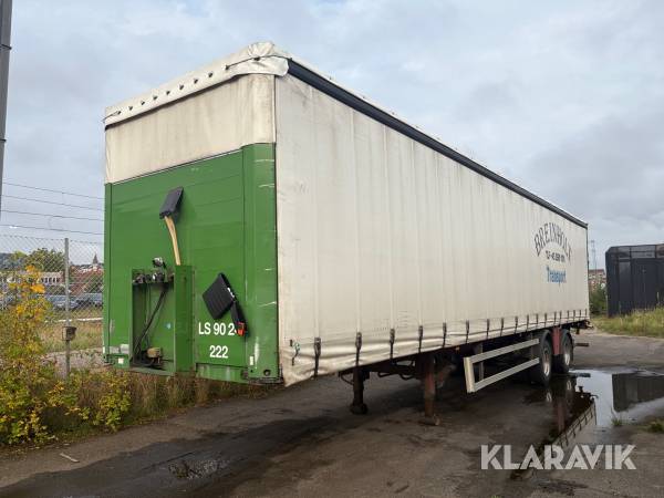 Gardintrailer HRD City 35.000 kg med løftebagsmæk, 2-akslet