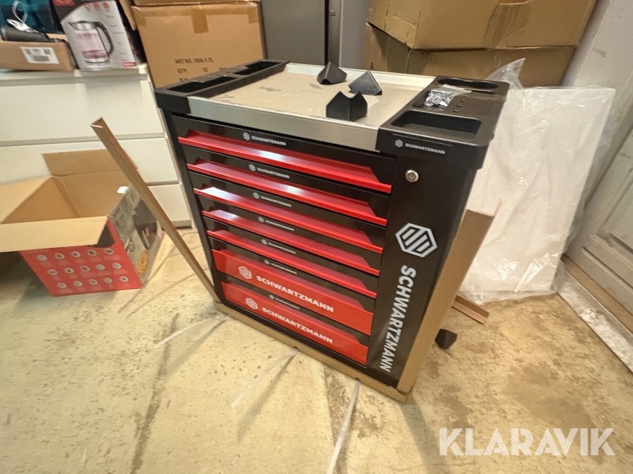 Værktøjsvogn Schwartzmann 259 styks værktøj