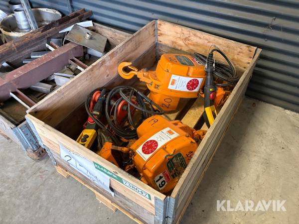 Krantaljer Kito K10-6,5F 2 stk, 2 tons