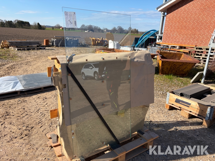 Hærdet glasplader assorteret størrelser Svane glas 18 styk