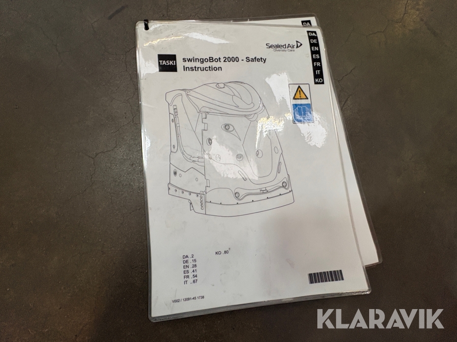 Gulvaskemaskine Taski COR2000, Ishøj, Klaravik auktioner