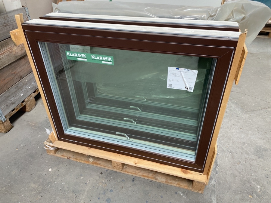 2 vinduer træ Alu br 111,5 x 87 cm