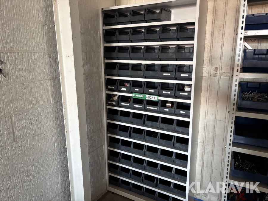 Reolsystem med kasser