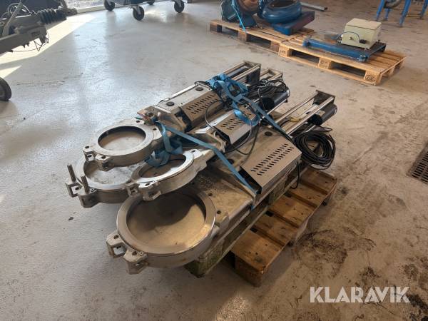 Industrielle knivspjældsventiler Strafjö Valtor DN 200 og 300 4 styks 
