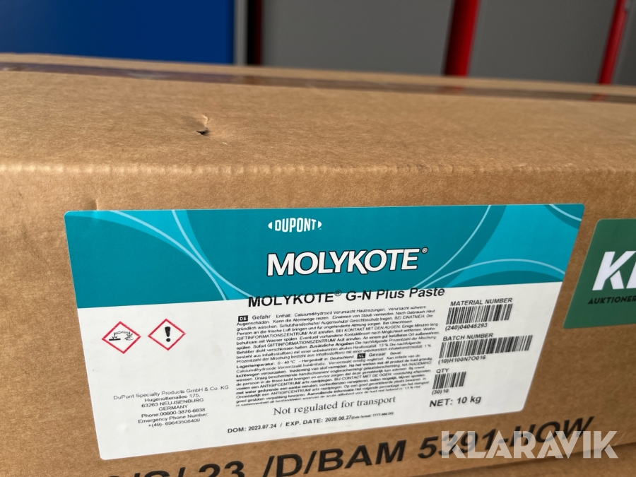 Smørremiddel Molykote G-N Plus Paste 1 kasse (10bøtter)