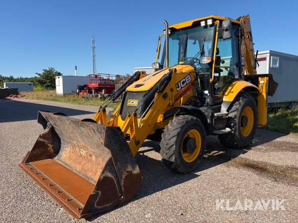 Rendegraver JCB 3CX 14H5WA med 2 i 1 frontskovl og planerskovl