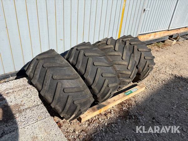 Dæk med fælge til minilæsser 4 styk
