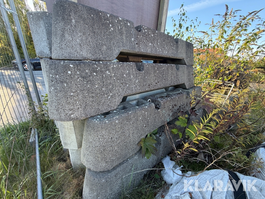 Betonspærreklodser 14 styk 