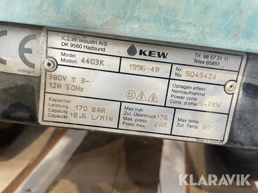 Højtryksrenser K.E.W 4403K