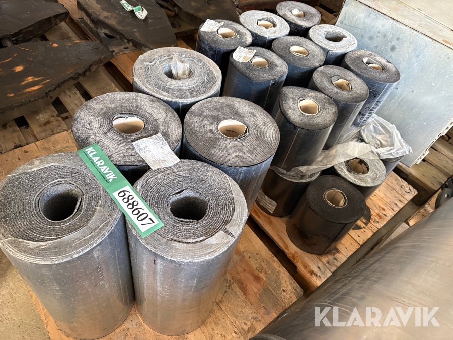 Sort naturskifer samt svejseindækningspap, svejseunderpap