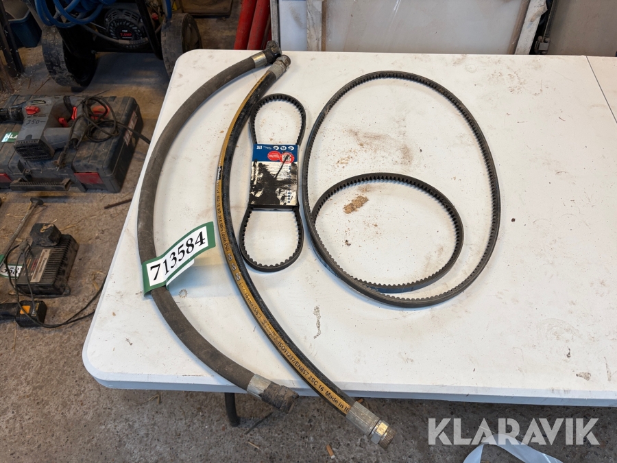 Hydraulikslanger + remme