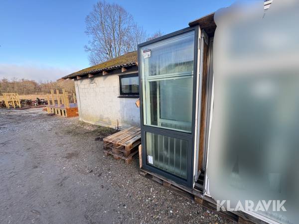 Glasparti med vindue Kastrup 220x95 cm 1 styk - 3 lags