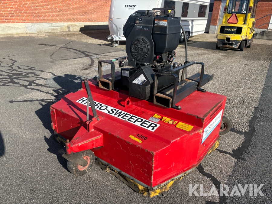 Kost med opsamler Hydromann 1200 hydro-sweeper til gaffeltruck