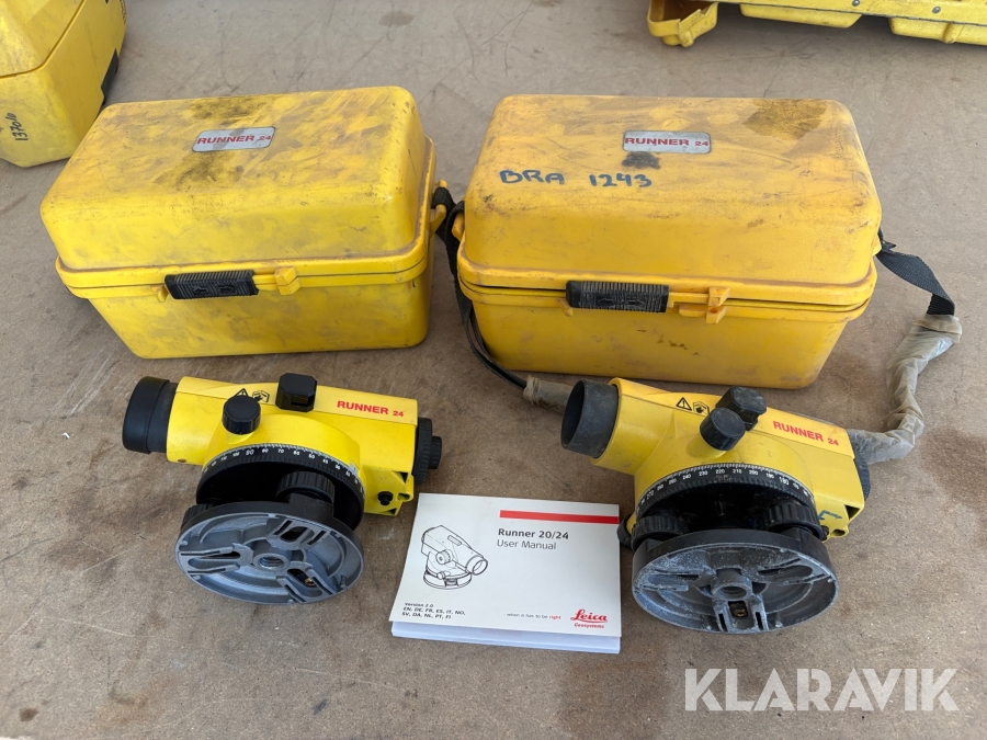 Laser nivellering 2 styk Leica Runner 24
