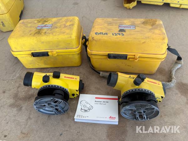 Laser nivellering 2 styk Leica Runner 24
