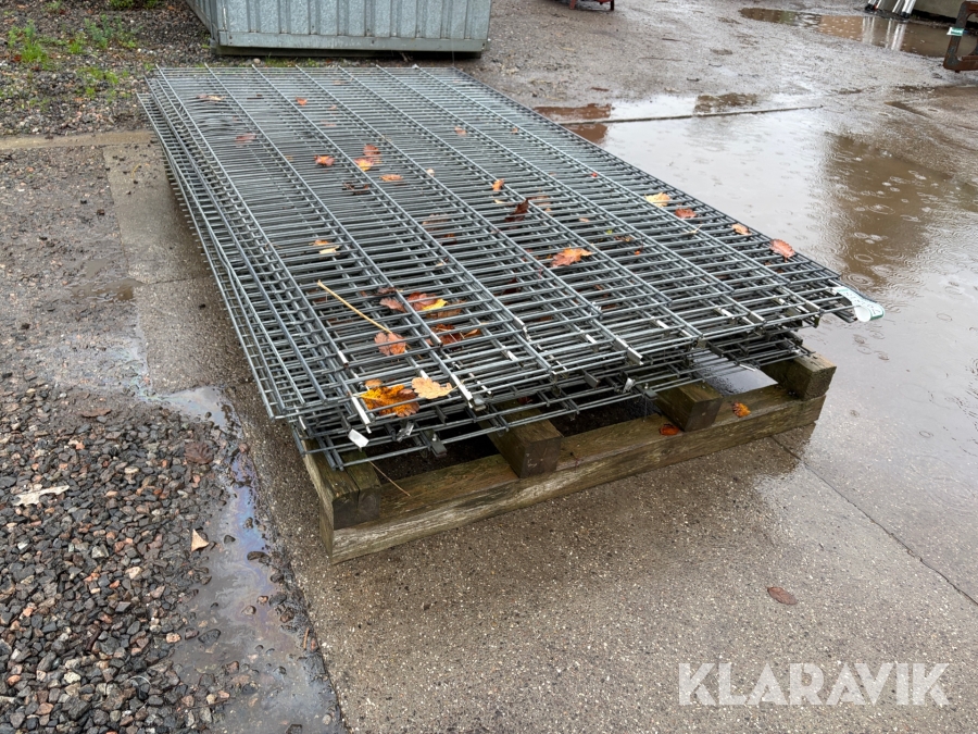 Stålgitre, galvaniserede, 21 styk