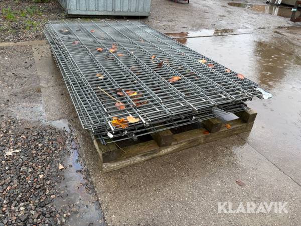 Stålgitre, galvaniserede, 21 styk