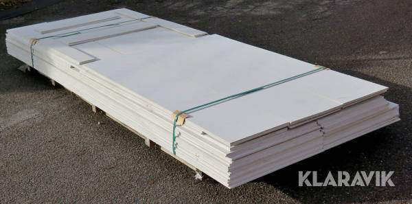 Fibergips plader afskæringer ca. 70m2  