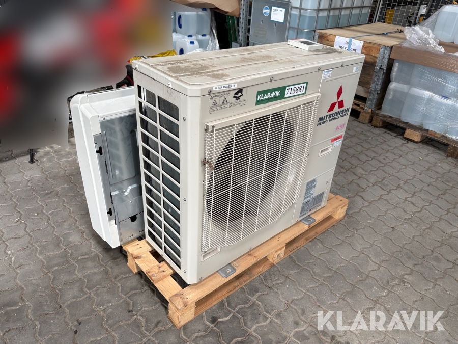 Klimaanlæg Mitsubishi R410A ude og indedel