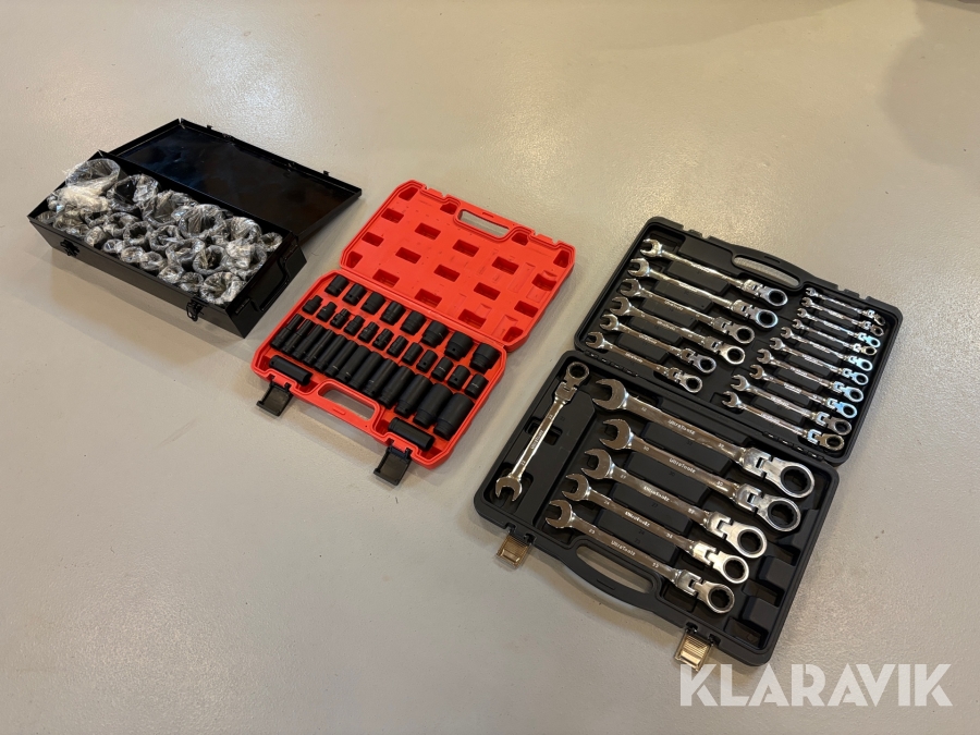 Lot: Toppe og ring/gaffel nøgler. Ultratoolz. 3 sæt